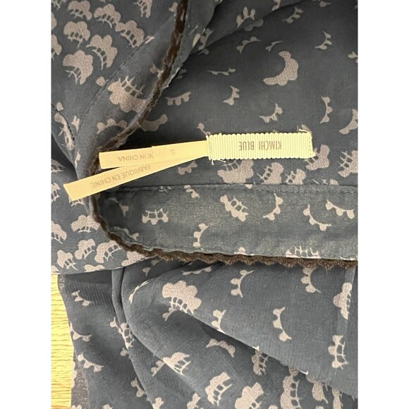 Kimchi Blue Urban Outfitters Women’s Blue Pattern Whimsical Ruffle Dress Size S - Picture 5 of 10